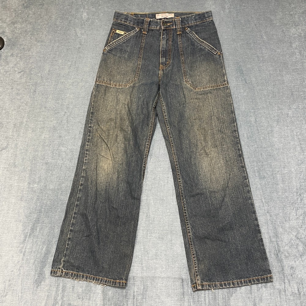 Vintage Levi Strauss Signature Jeans Womens 14 Blue Denim Straight Leg Regular